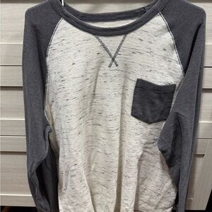 Mossimo Supply Co. Charcoal and Cream Raglan Tee